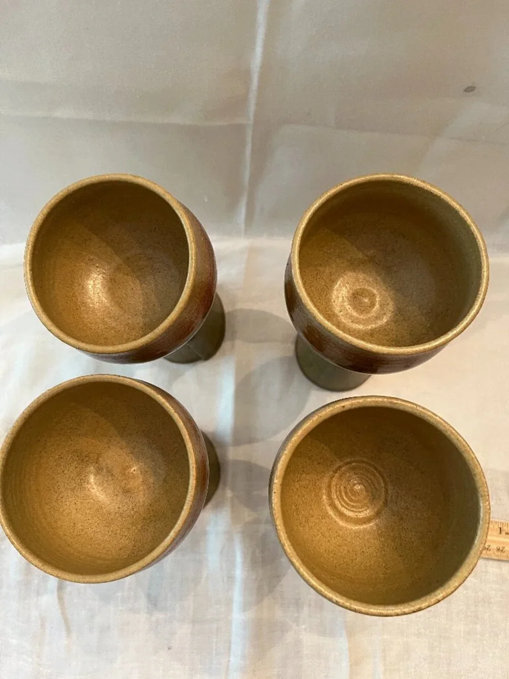 Vintage Studio Art Pottery Goblets